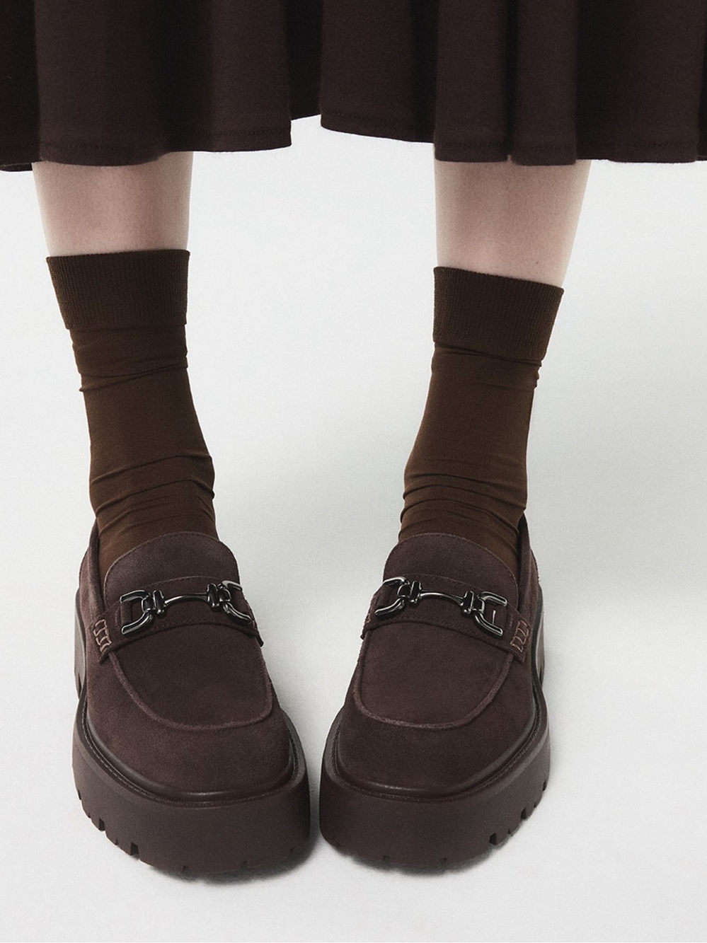 Women's Suede Loafers in Brown